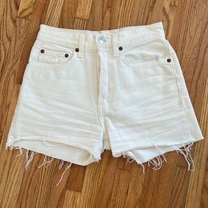 RE/DONE | Originals White Denim High Rise Short